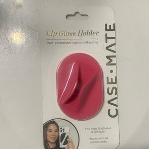 case-mate Hot Pink Lip Gloss/ Lipstick Holder for the back of cellphone